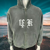 a hoodie with the word pfr on it